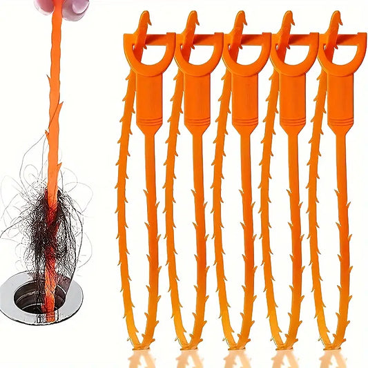 2pcs/5pcs Kitchen Pipe Unclogging Hook Sewer Toilet Unclogger Household Sink Drainage Anti-blocking Cleaning Hooks